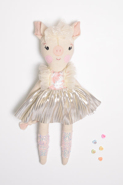 Wonder-Filled Valentine Pig // Floral Shimmer