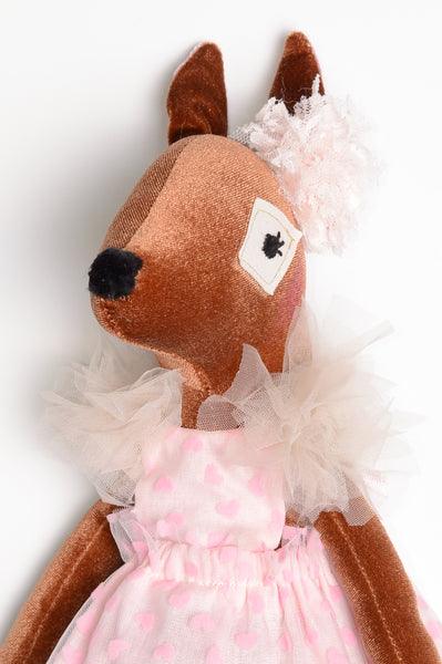 2025 Valentine Velvet Baby Deer // Pink Heart Tulle