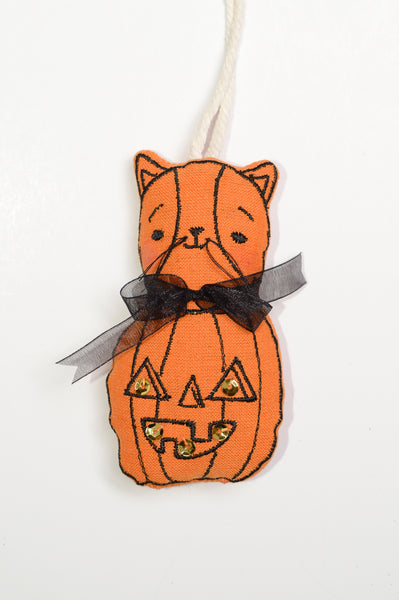 Pumpkin Kitty Halloween Charm