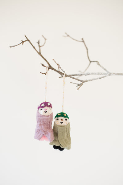 Snuggly Snowbabe Ornament