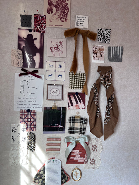 mood board for horse doll design