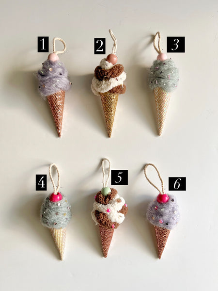 Ice Cream Cone Ornament