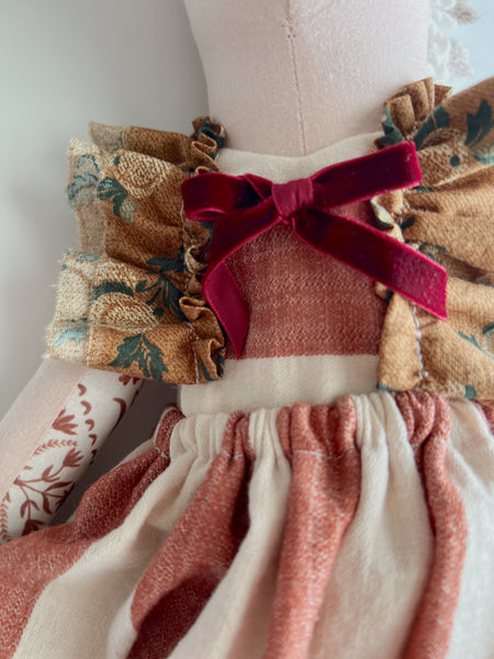 Wonder-Filled Bespoke Horse Doll // Crimson Stripe