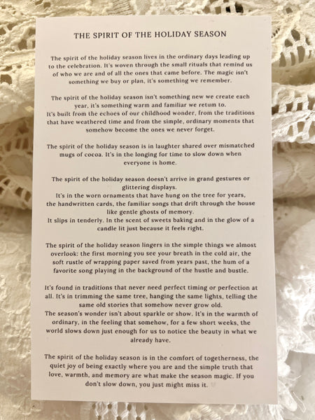 Spirit of the Holiday Bespoke Doll // Buttercream Embroidered Lace