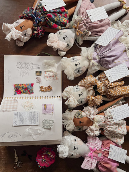 Wonder-Filled Bespoke Teddy Bear // Mustard Floral