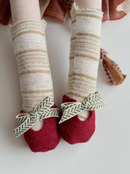 Wonder-Filled Bespoke Horse Doll // Crimson Stripe