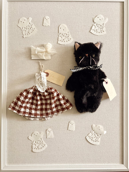 Halloween Furteenie Kitty & Dress-Up Set // Cinnamon Gingham
