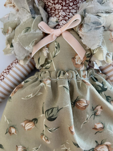 Wonder-Filled Bespoke Horse Doll // Vintage Sage Floral