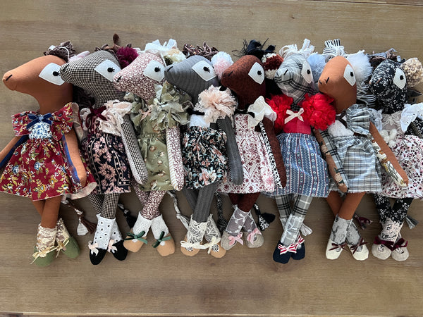 Wonder-Filled Bespoke Horse Doll // Vintage Sage Floral