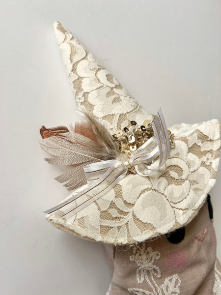 Wonder-Filled Attic Ghost// Dusty Taupe Embroidered