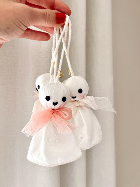 Earth-Tone Eyelet Hanging Ghost Ornament