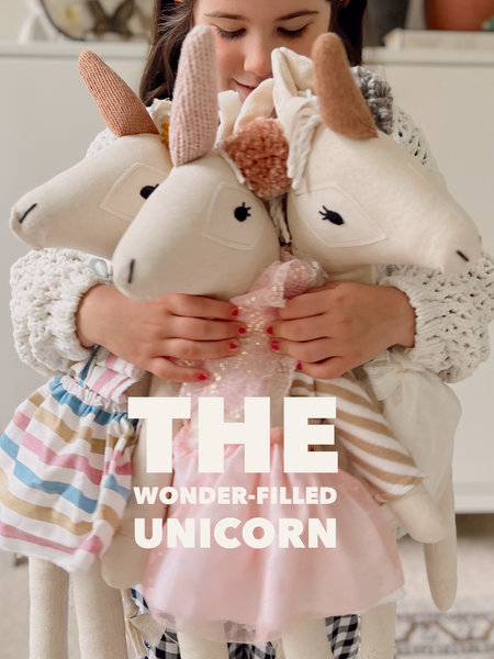 Wonder-Filled Unicorn // Vintage Stripe