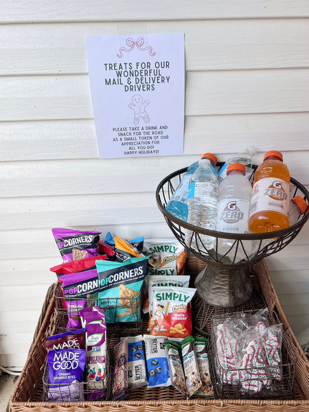 Delivery Driver Treat Sign- Free Printable
