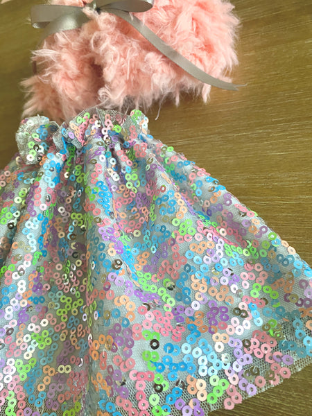 Opal Sparkle Skirt & Shawl Set
